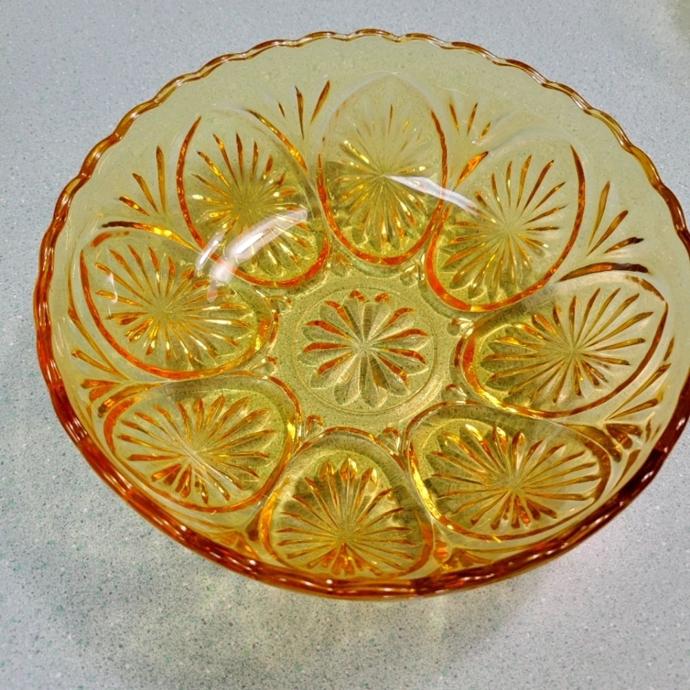 Amber Glass Bowl